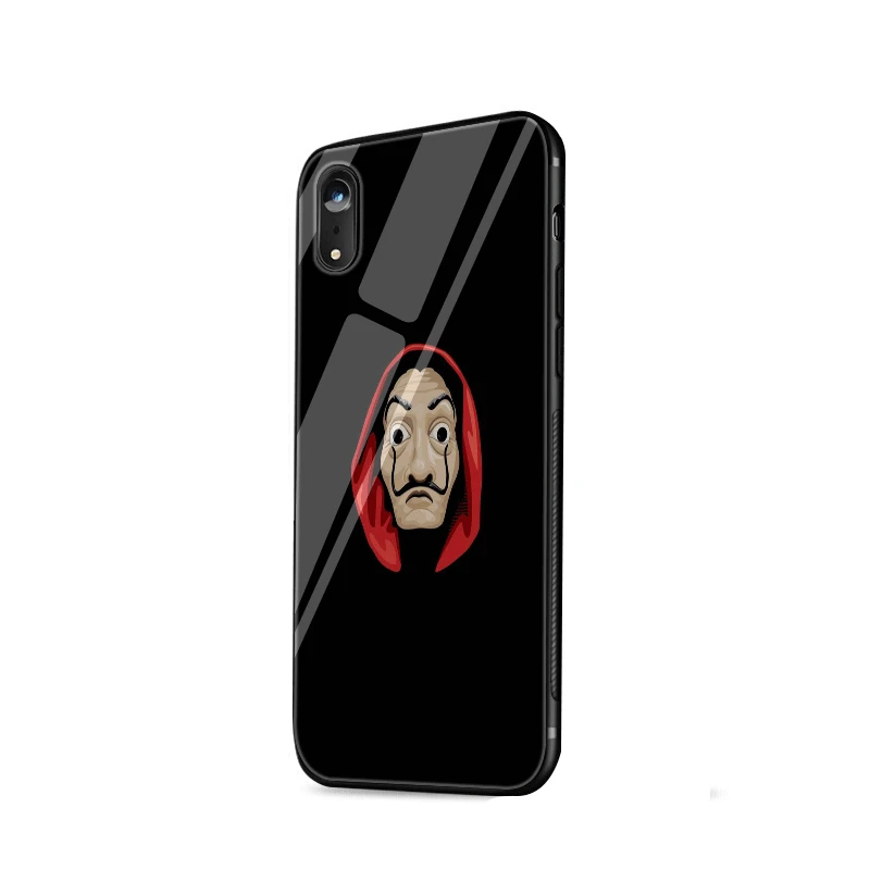 Стеклянный чехол для телефона из ТПУ стекло для Apple iPhone 5 5S SE 6 6S 7 8 Plus XR X XS максимальный чехол ТВ серии деньги Heist дом бумаги