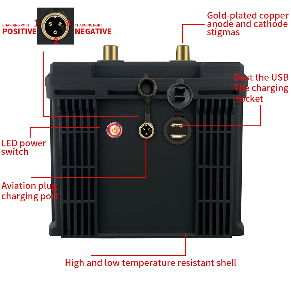 Shentec Batería 12V LiFePO4 200Ah Ciclo Profundo Batería de Litio  Construido en BMS para la batería Marina de la RV Solar Marina Hogar Fuera  de la Red : : Deportes y aire