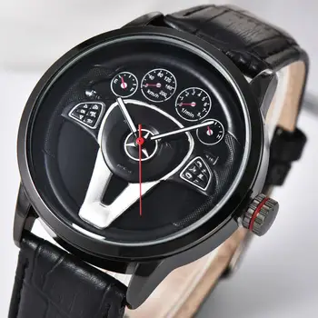 

Creative Natrual style Classic precision Fashion Men's Quartz watch Tire Free Stainless Strap Clock Casual Sports