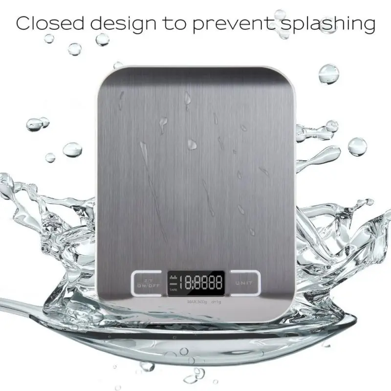 

Stainless Steel Digital Kitchen Scale Food Scale with LCD Screen High Precision Kitchen Baking Measuring Tools