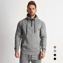 Толстовка с длинным рукавом, спортивный пуловер для спортзала, толстовки с карманом Канга