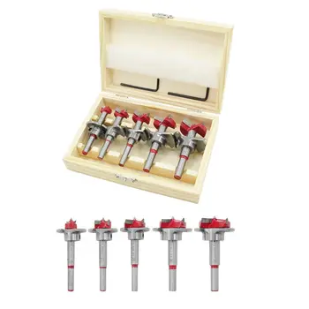 

5pcs 15-35mm Adjustable Carbide Drill Bits Hinge Hole Opener Hex Wrench Tipped High Quality and Brand New