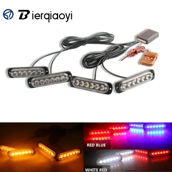 

Car 24 LED Front Grille LED Strobe Light with Controller Truck Flash Warning Light Auto Police LED Emergency Light Caution Lamp
