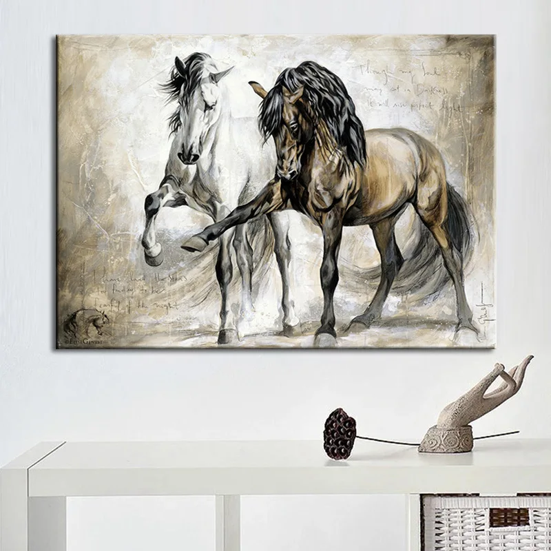 Abstract Retro Horse Wall Art Poster Painting By Numbers Canvas Oil | Дом и сад