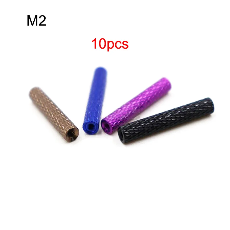 10PCS M2x20 M2x24 Ultra Light Textured Round Aluminum Column Rods 3.4-3.5 Bar Billet Corn Grain for FPV RC Drone Accessories | Игрушки и