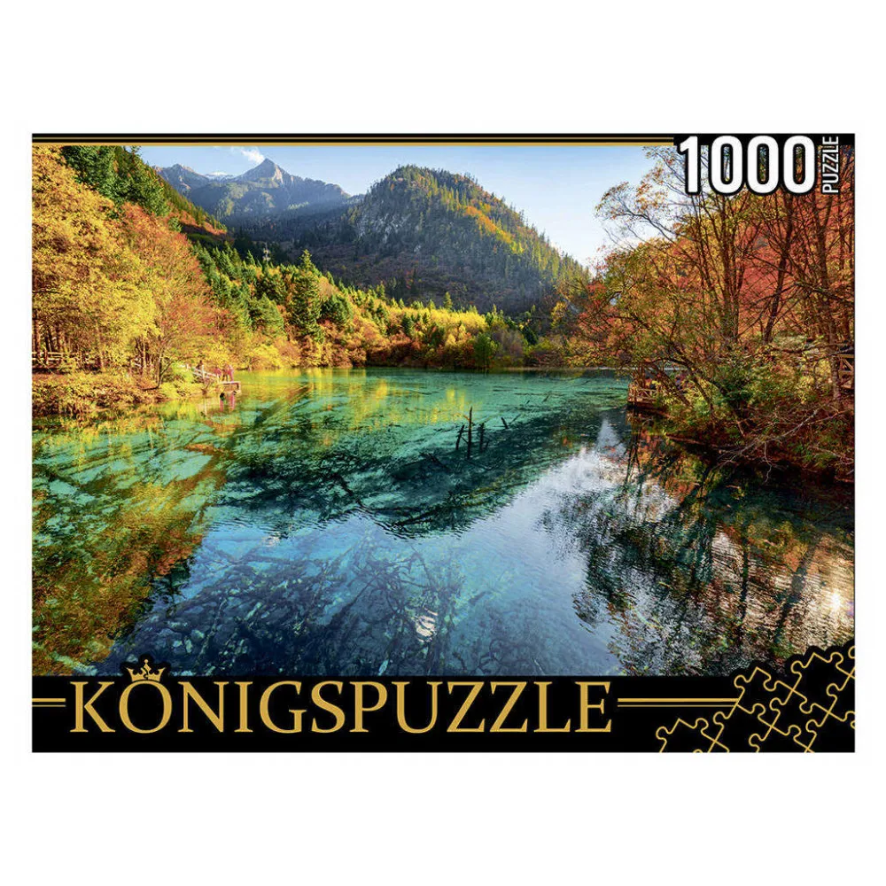 Пазл Озеро Пяти Цветков. Китай Konigspuzzle 1000 деталей Рыжий Кот