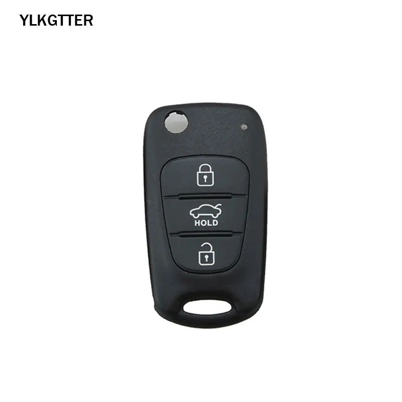 With Holding Buttons Чехол YLKGTTER с 3 кнопками для ключей автомобиля для hyundai I20 I30 IX35 I35 hyundai Kia Picanto Sportage K5 Flip Floding с держателем - Цвет: With Holding Buttons