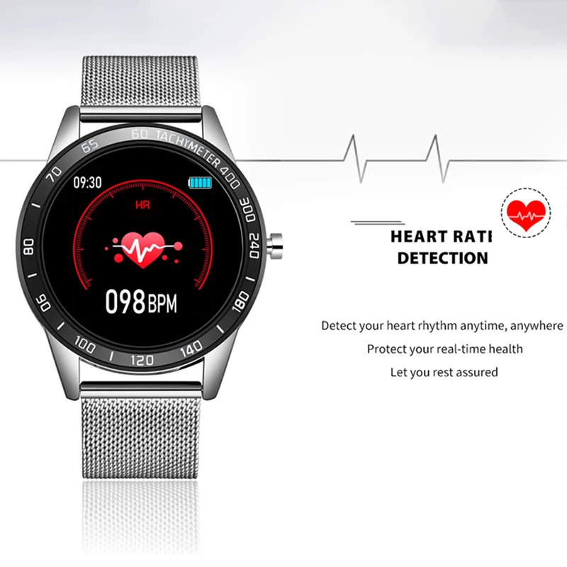  LIGE 2019 New Smart Watch Men OLED Color Screen Heart Rate Blood Pressure Multi-Function Mode Sport - 4000290737016