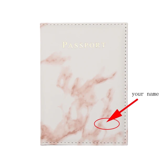 Customize Name Passport Cover Travel Wallet Covers for Passports (only english letters can be, one word,under 8 letters ) pink name