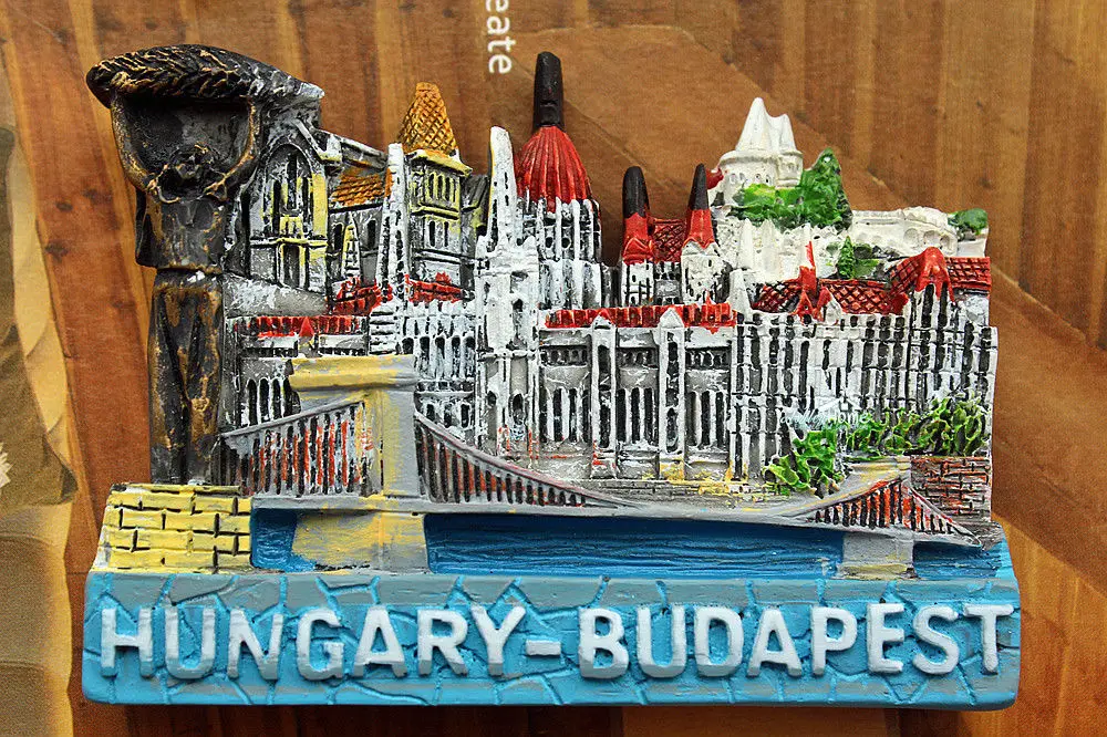 FLAG / SIGHTS / NEW / GIFTS HUNGARY BUDAPEST SOUVENIR NOVELTY FRIDGE MAGNET 