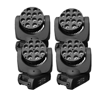 

4pcs 12x12W LED Beam Moving Head Light/Professional RGBW 4IN1 DMX512 LED Wash Beam Stage Lighting/Bar /Party /Show DJ Equipment