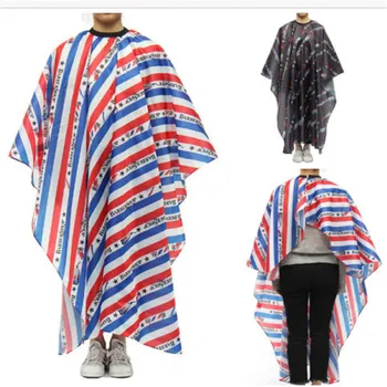 

Fine Quality Hairdresser Apron Cutting Hair Capes Stripe Waterproof Cloth Salon Barber Cape Hairdressing Styling Supply