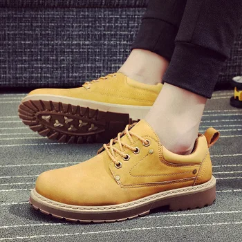 

Men Classic Martin Boots shoes Big head leather shoes Sneakers Handmade Retro Leisure Shoes Zapato Hombres Men ShoeМужская обувь