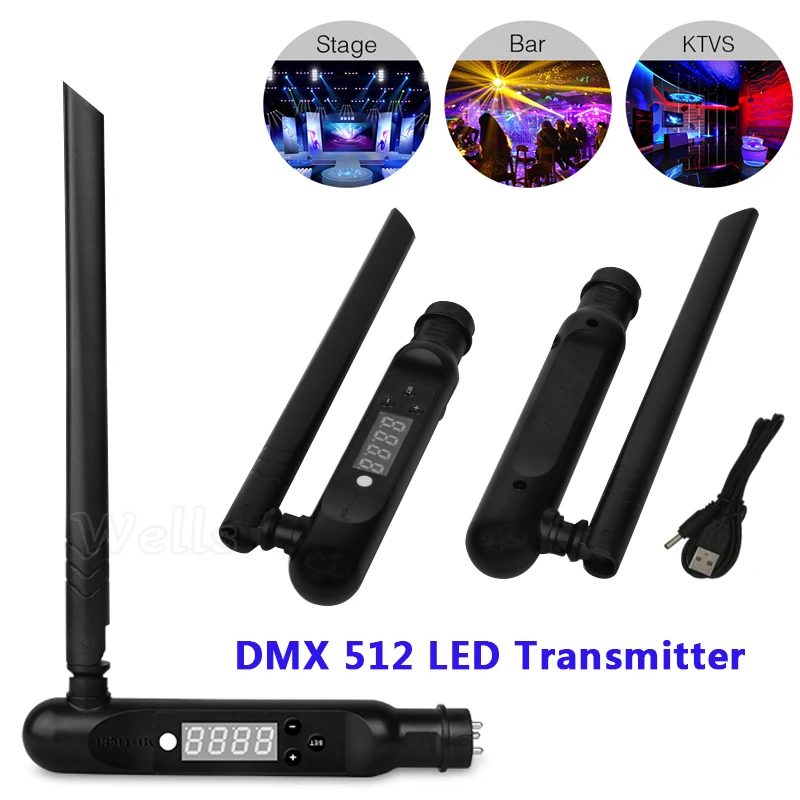 2.4G wireless ISM signal connect controller 3pin XLR transmitter DMX512 Receiver adapter for Disco LED Stage PAR Effect Lights