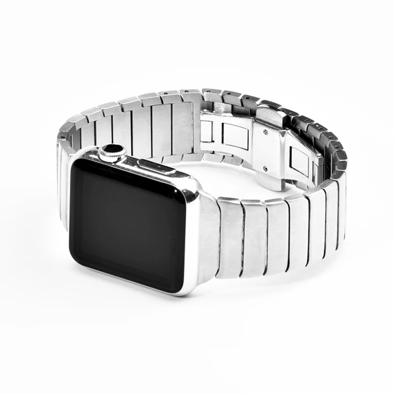 

Link Bracelet strap for Apple watch band 44mm 40mm correa iwatch 5 4 3 2 42mm 38mm metal stainless steel Butterfly Loop Buckle