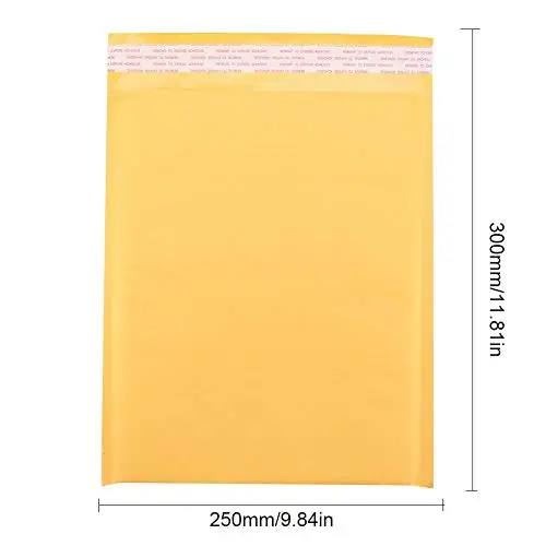 10 шт Желтый крафт мягкие конверты, пузырчатая экспресс-почта мешок электричества поставщик экспресс для доставки, рассылки, упаковки - Цвет: 250x300mm