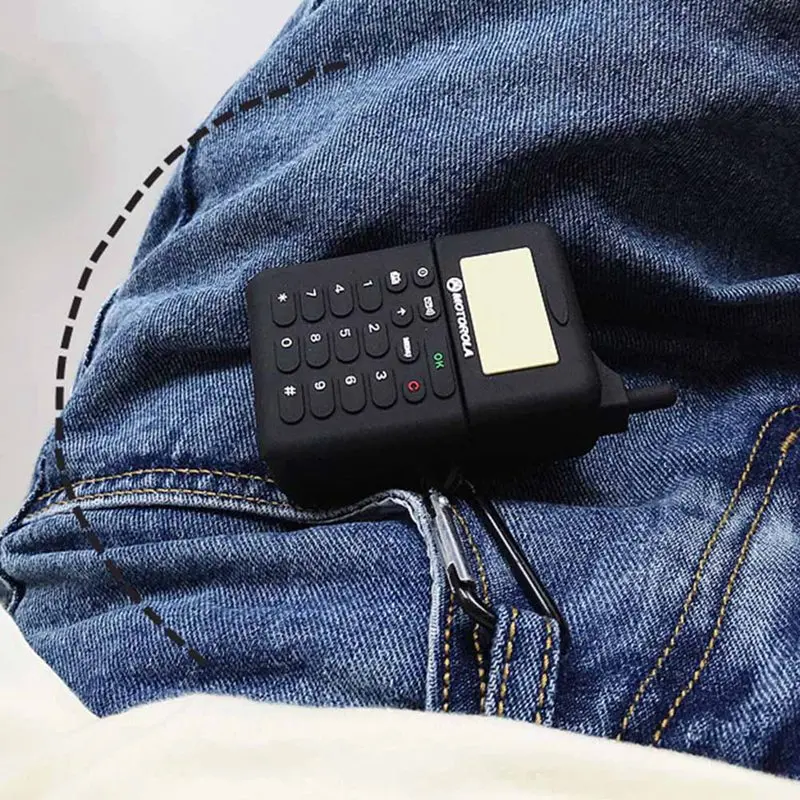 Ретро классический мобильный телефон наушники Чехлы для Apple беспроводной Bluetooth гарнитура Airpods 1 2 силиконовые наушники защитный чехол