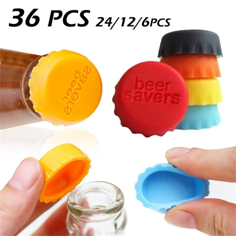 36pcs/set Reusable Silicone Bottle Fresh keeping Cap Stopper for Bottle