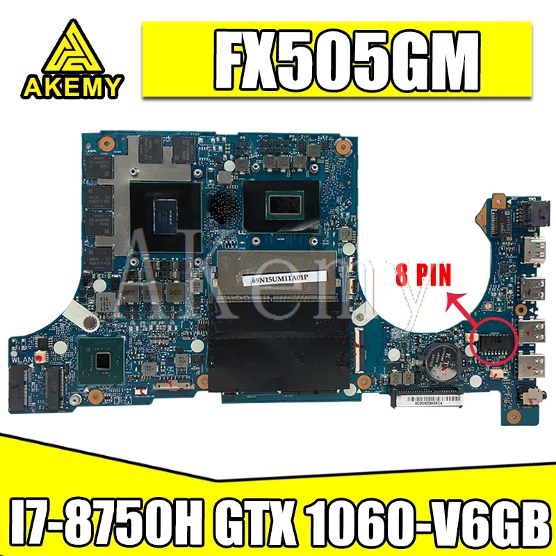  Akemy Motherboard For ASUS TUF Gaming FX86F FX86FM FX86 FM8750 Laptop Mainboard original Motherboar