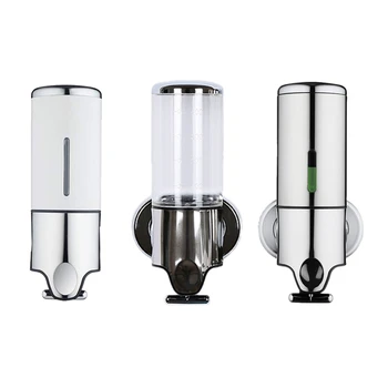 

Wall Mount Pumps, Single 15 Fl. Oz. Shampoo & Soap Dispenser, Stainless Steel, Bottle Shower Home Hotel Bathroom Supplies