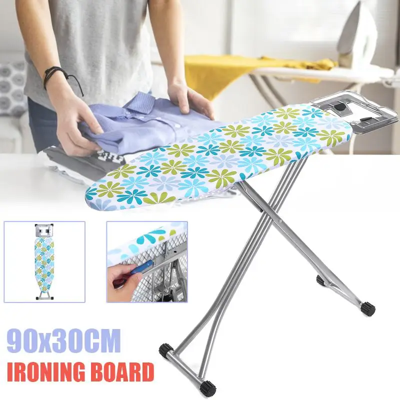 

90*30CM Ironing Board Foldable Adjustable Cloth Printed Ironing Board Non-slip Thick Home Tools Clothes Coat Dress Ironing Board