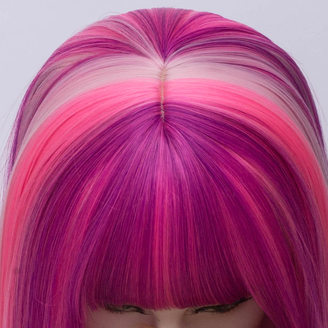 Similler для женщин короткий боб парики синтетические волосы Розовый Красный Омбре прямые волосы парик для косплея