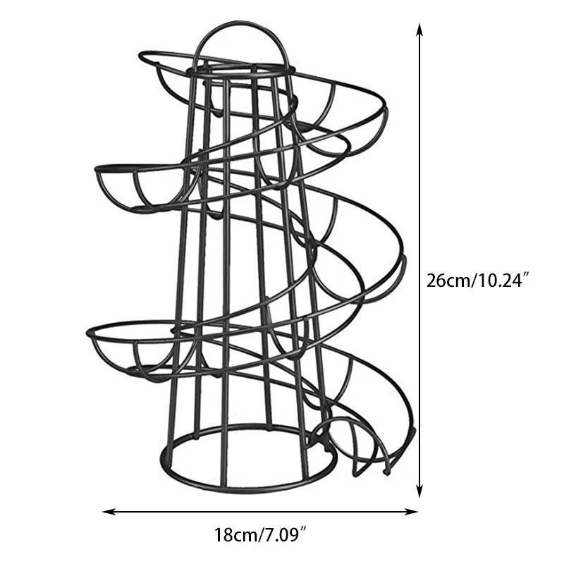 Рамка для яиц спиральное творческое яйцо корзина железное искусство практичная многофункциональная рамка для хранения включение 18x18x26 см