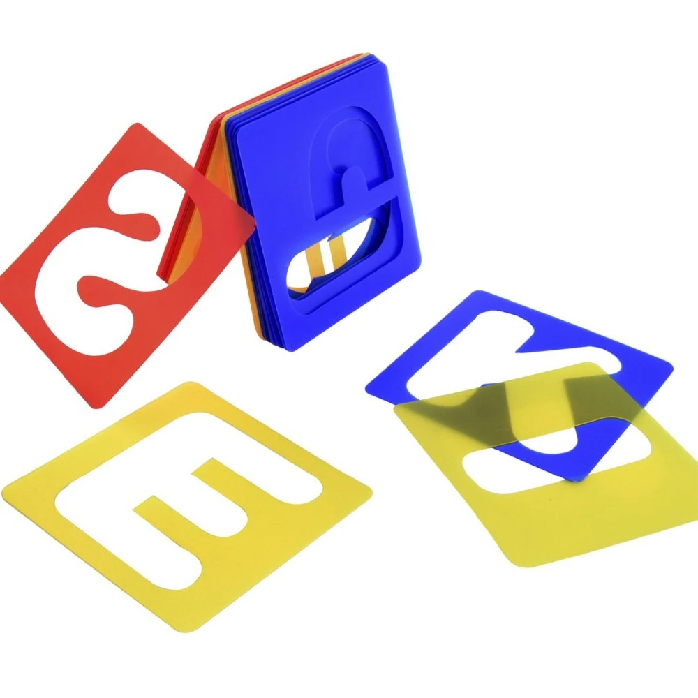 26 шт. алфавитные трафареты набор пластиковых шаблонов для рисования буквами