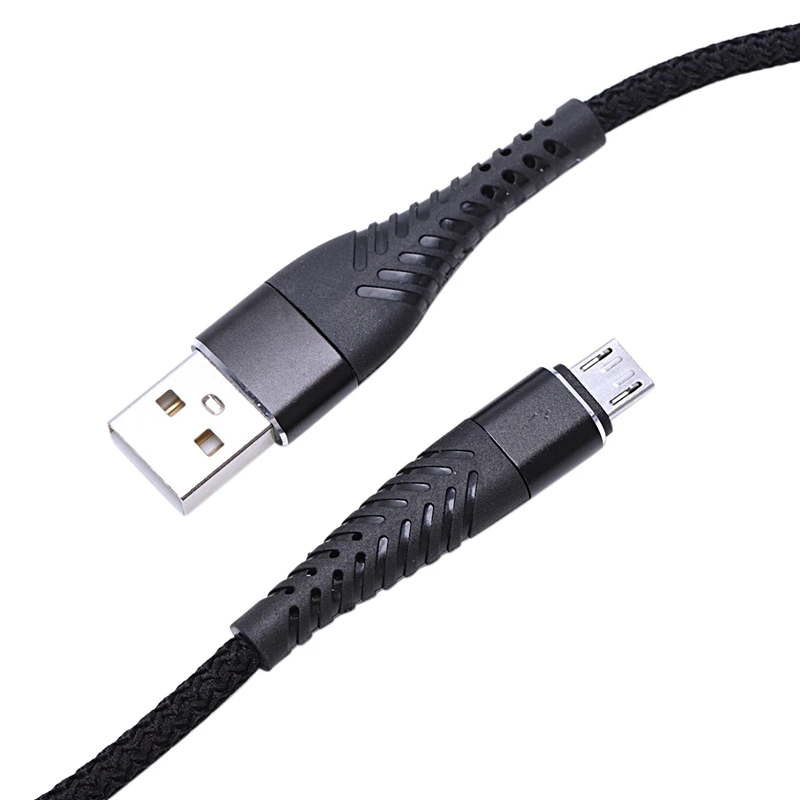 AABB-1M Micro-USB Плетеный рыбий хвост USB прочный кабель для передачи данных Быстрая зарядка для Android Xiaomi Redmi Note 4X 2A Быстрая зарядка данных Sy