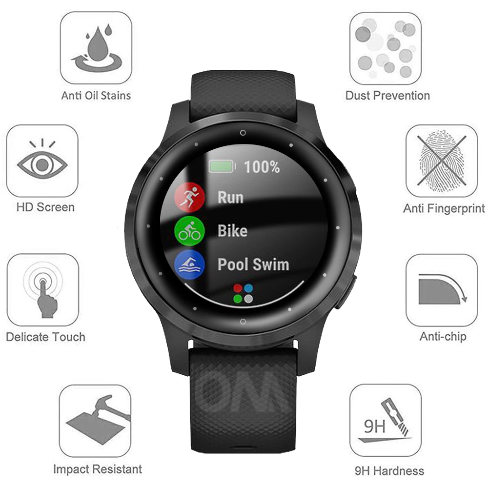 Screen Protector für Garmin Vivoactive 4 4s 20D Gebogene Rand Vollen Abdeckung Weichen Schutzhülle Film für Garmin Aktive S (nicht Glas)