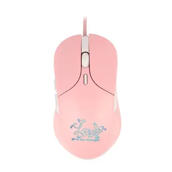 

Pink Silent LED Light Optical Game Mice Ergonomic USB Wired Mouse with 3200 DPI and 6 Buttons for PC Notebook Computer Laptop