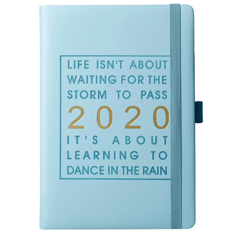 

Agenda Thicken Notebook A5 Leather Softcover Planner Jan-Dec Timeline Efficiency Journal