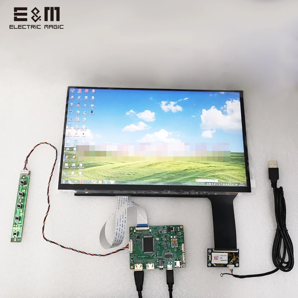 13,3 дюймов ips 1920*1080 Емкостный сенсорный экран ЖК-монитор HDMI USB 5V привод плата Raspberry Pi 1080P дисплей модуль DIY комплект