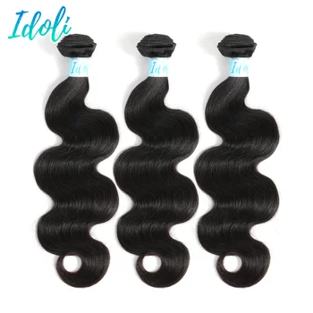 

Body wave bundle deals Peruvian hair weave bundles human hair bundles non-remy hair extensions Free hair idoli hair store