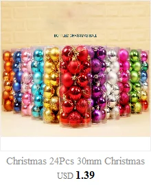 48 шт 30 мм Рождественская елка шар-безделушка подвесное украшение для домашней вечеринки auble подвесные украшения для рождественской вечеринки вечерние#45