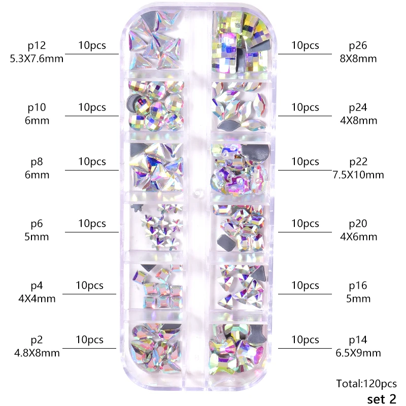 Oleeya Fancy Shape High Quality Hot Fix Rhinestones 2