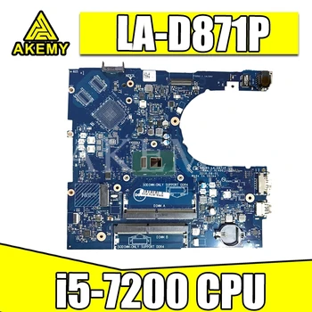 

LA-D871P Laptop motherboard for Dell Inspiron 15-5566 original mainboard I5-7200U