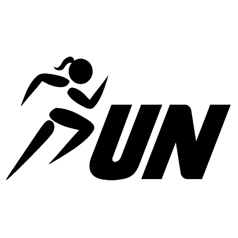 

Personality RUN Runner Girl OR Boy Marathon Car Stickers Accessories Motorcycle Cover Scratches Waterproof PVC 15cm *8cm
