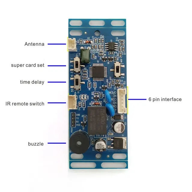 RFID EM/ID Embedded Door Access Control Intercom Access Control Lift Control With 2pcs Mother Card 10pcs Em Key Fob 2