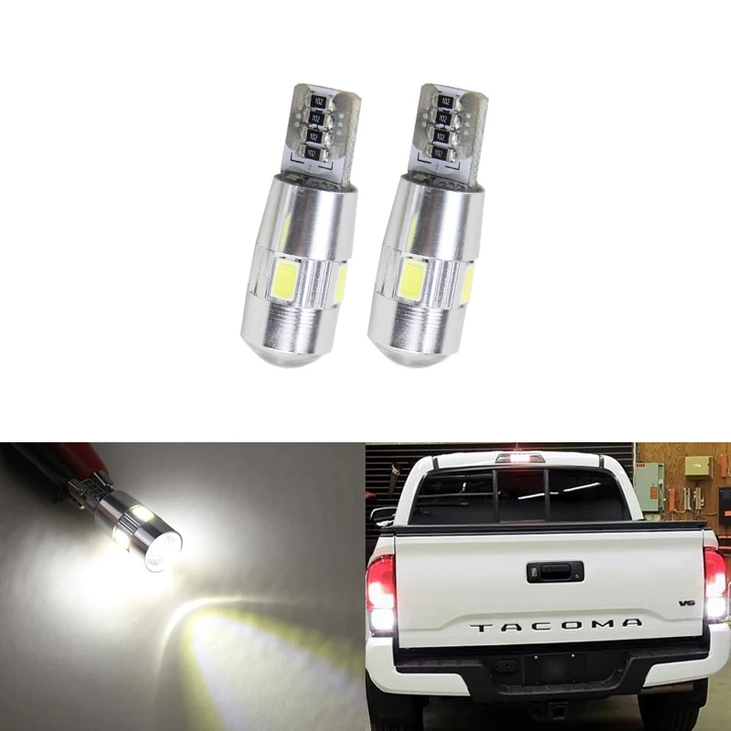 2PCs Xenon White Led Bulbs For Toyota 2001 2017 Backup Reverse