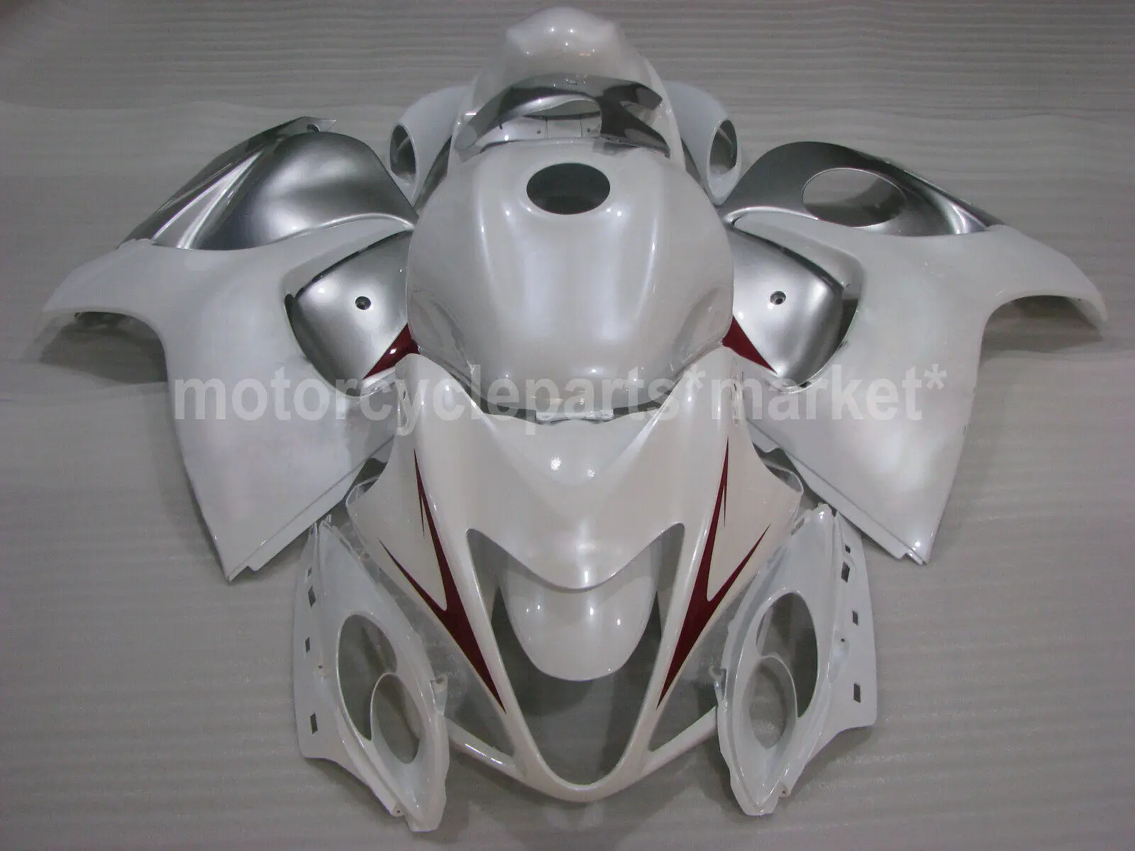 Серебряный красный мотоцикл обтекатели комплект для Suzuki Hayabusa 2008- GSX1300R ABS литья под давлением формованный обтекатель кузова
