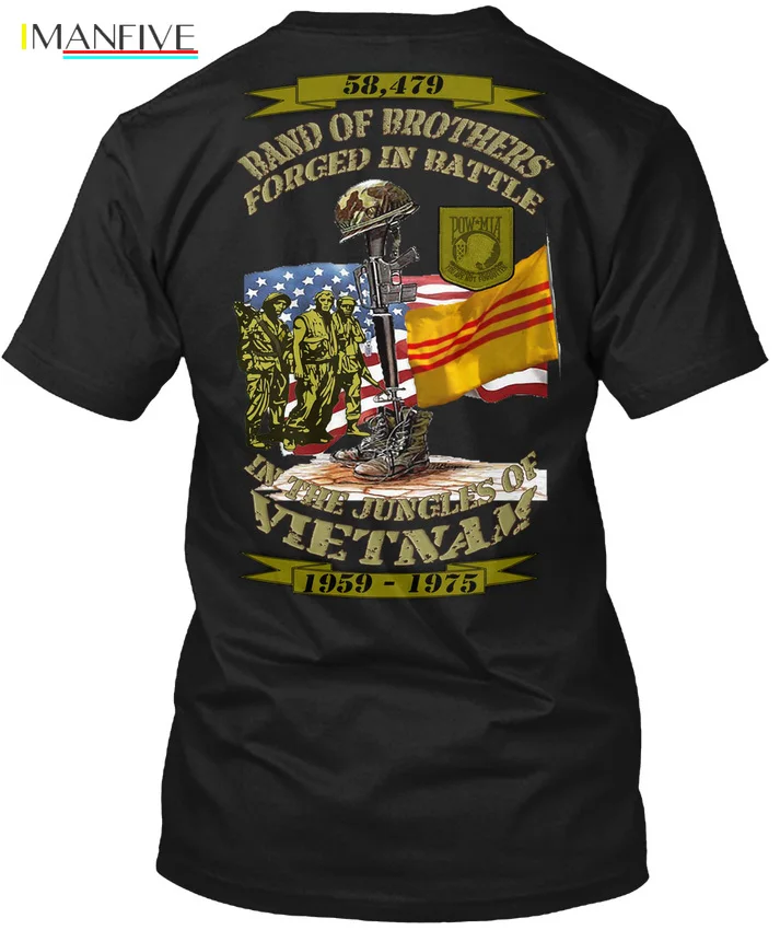 Футболка с надписью «Vietnam Veterans T S-58497» и надписью «Band Of Brothers»