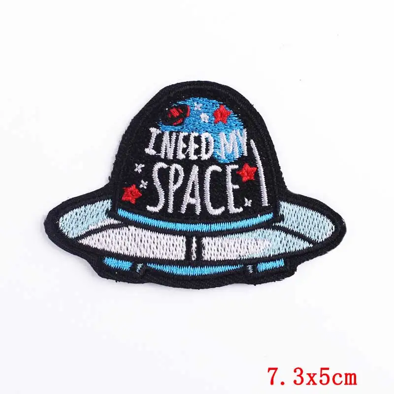 Prajna UFO патч, вышитые патчи для одежды, железные нашивки на одежду в полоску, инопланетяне, радужные нашивки для куртки, одежды, сделай сам