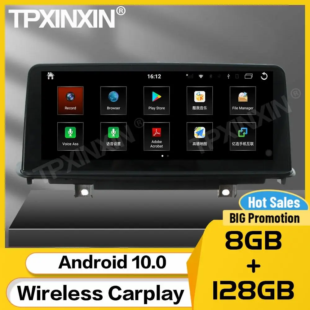 

8+128G Car Stereo Receiver Android 10 For BMW X3 X4 2014 2015 2016 2017 2018 NBT GPS Auto Audio Radio Navigation Video Head Unit