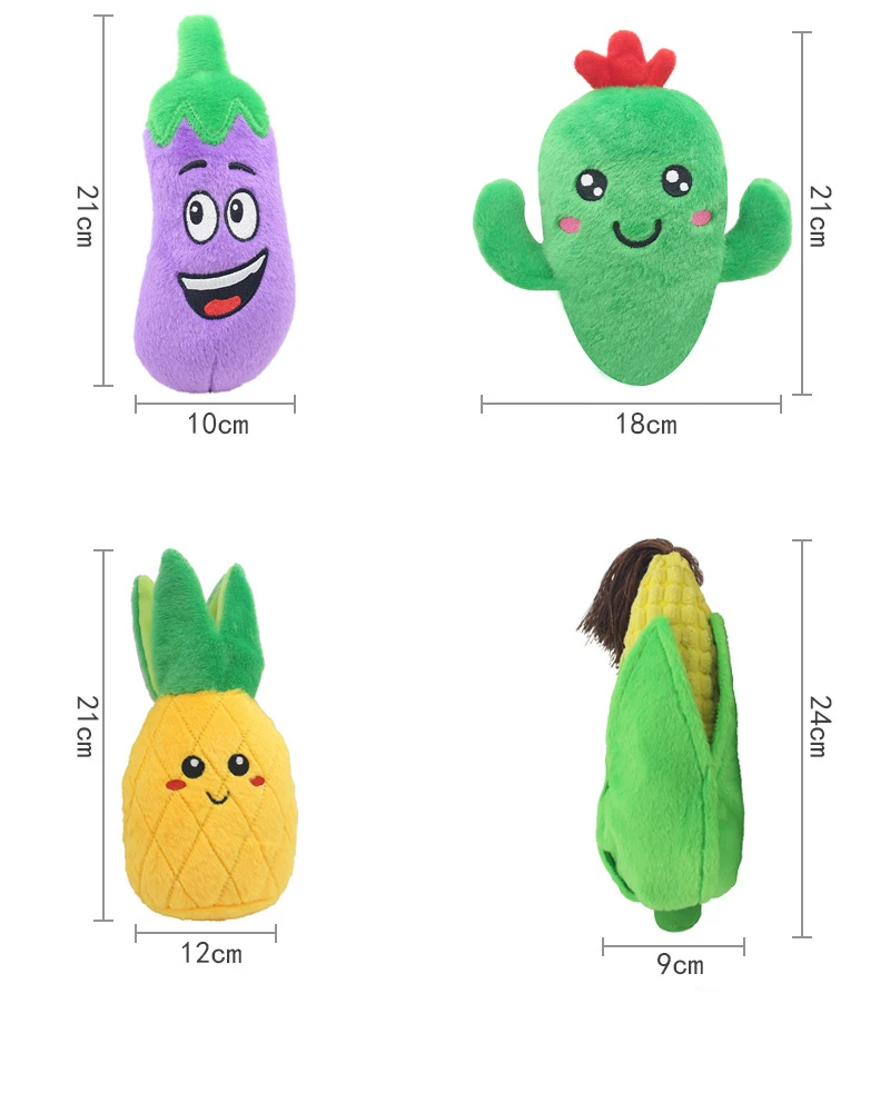 Cactus vegetables Pet Toy Pineapple Toy Corn Fruit - PeticaDeals