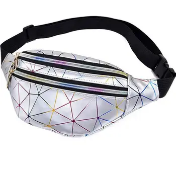 

Waist Packs Female Phone Pouch Bag Pink Silver Laser Chest Bag Fashion Waist Bags Cheap Chest Belt Bag Dropshipping Fanny Pack