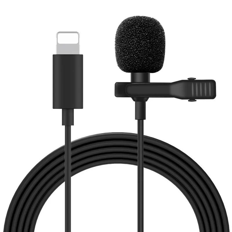 Microfone nmini para iphone relâmpago tipo c 3.5mm microfone para samsung huawei xiaomi lapela clip-on gravação microfono