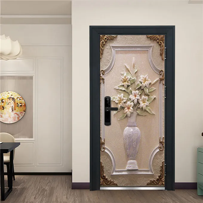 Creative 3D Landscape Door Sticker Custom Size Self Adhesive Wallpaper On the Doors DIY Renovation Waterproof Poster For Bedroom - Цвет: DZMT180