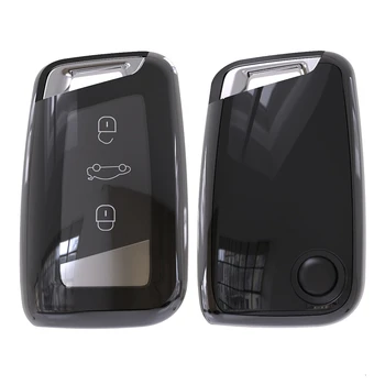 

TPU Case Car Key Cover For Volkswagen VW Tiguan MK2 Magotan Passat B8 CC 2017 2018 For Skoda Superb A7 Case For Key Holder Shell