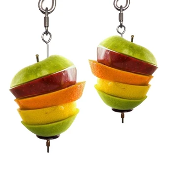 

Bird Accessories Parrot Fruit Stick Stainless Steel Toy Holder Food Meat Stick Fruit Tool Durable Bird Cage Accessories